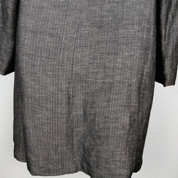 Courtenay Coat 55% Linen Gray Women's Size 10 V-neck Button Up Workwear Office - Picture 12 of 16